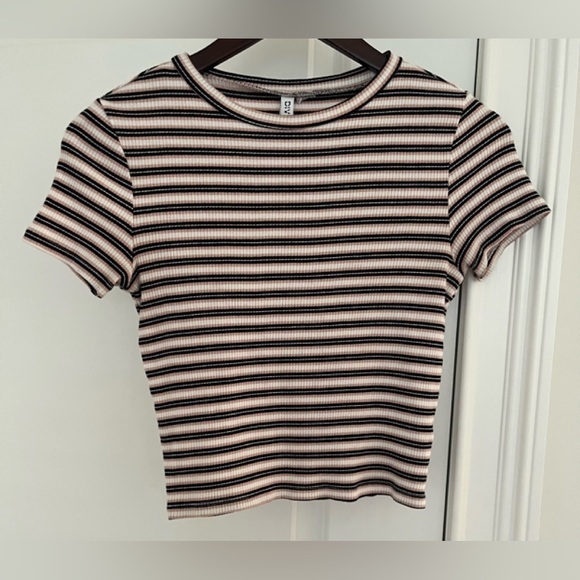 H&M Divided women crop top Sz. XS striped - Picture 1 of 4